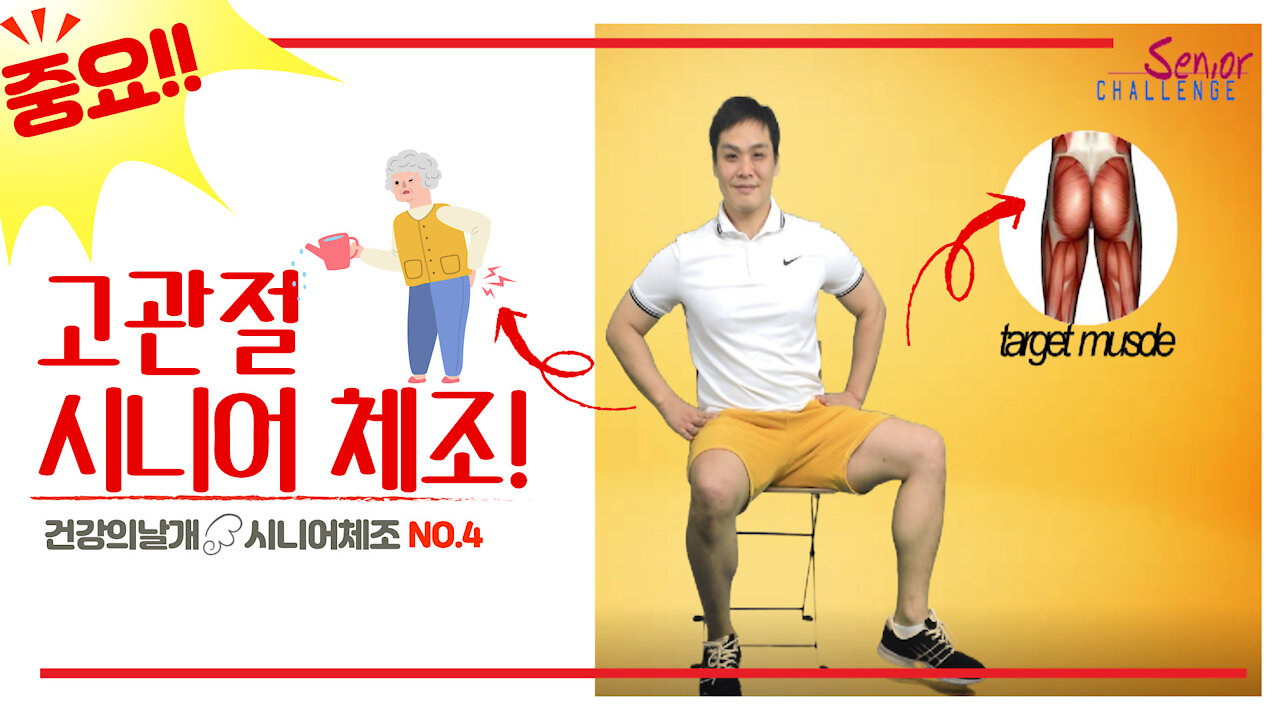 시니어체조 균형감각 발달 고관절운동-Balance ability development senior exercise