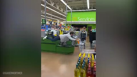 He floats through the store