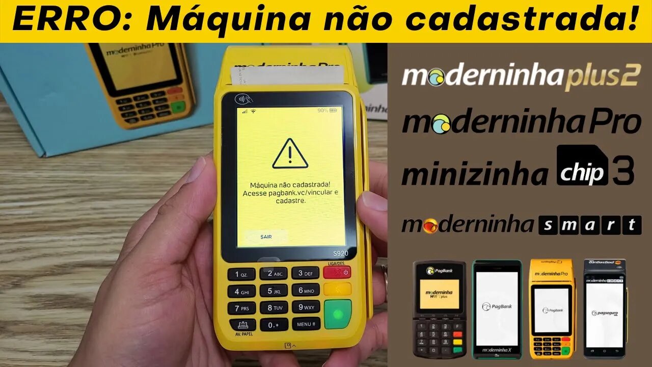 RESOLVENDO A MENSAGEM: Máquina não cadastrada! Acesse pagbank.vc/vincular e cadastre-se!