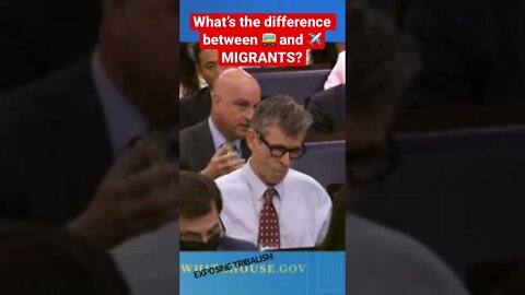 Reporter asks the difference between bussing and flying migrants 🤷‍♂️