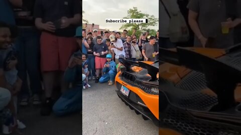 McLaren exhaust fire and reaction 🤯🤯 #onepercent_clubb #mclaren #shorts