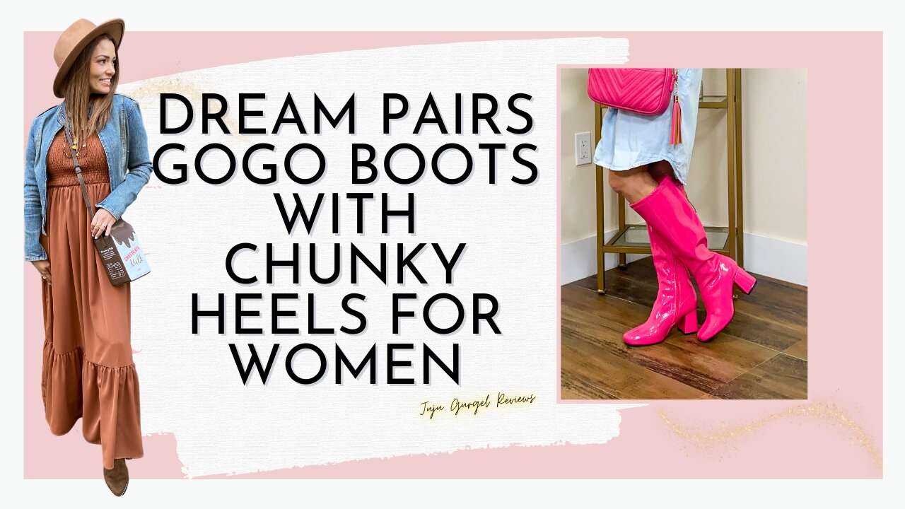 Dream Pairs Gogo boots with chunky heels for women