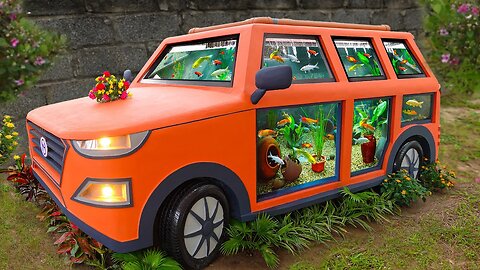 WOW! Unbelievable ideas! DIY aquarium car from cement at home.