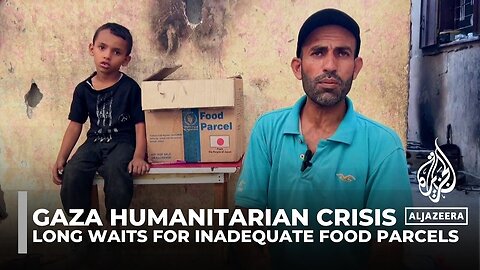 Gaza residents endure long waits for food parcels amid worsening shortages and health concerns