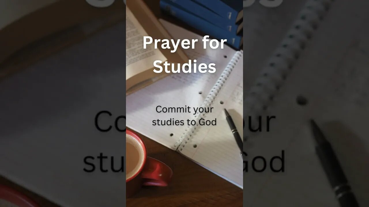 Prayer for Studies - Commit your studies to the Lord #shorts