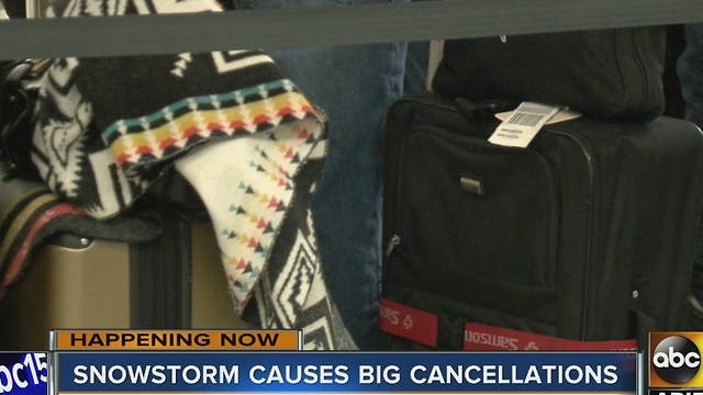 Snowstorm causes cancellations at Sky Harbor