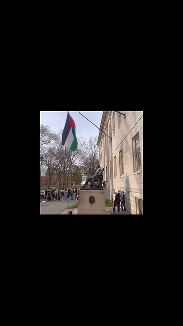 When They Tell You Who They Are…Believe 'Em…Harvard Lefty Loons Replace US Flag With Palestinian One