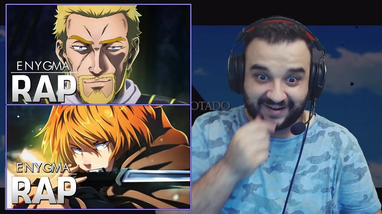 (DOUBLE REACT) Rap do Askeladd | Rap do Thorfinn (Vinland Saga) - @Enygma