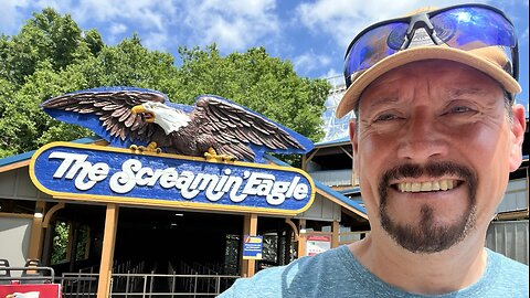 Off Ride Footage of THE SCREAMIN' EAGLE at SIX FLAGS ST. LOUIS, Eureka, Missouri, USA