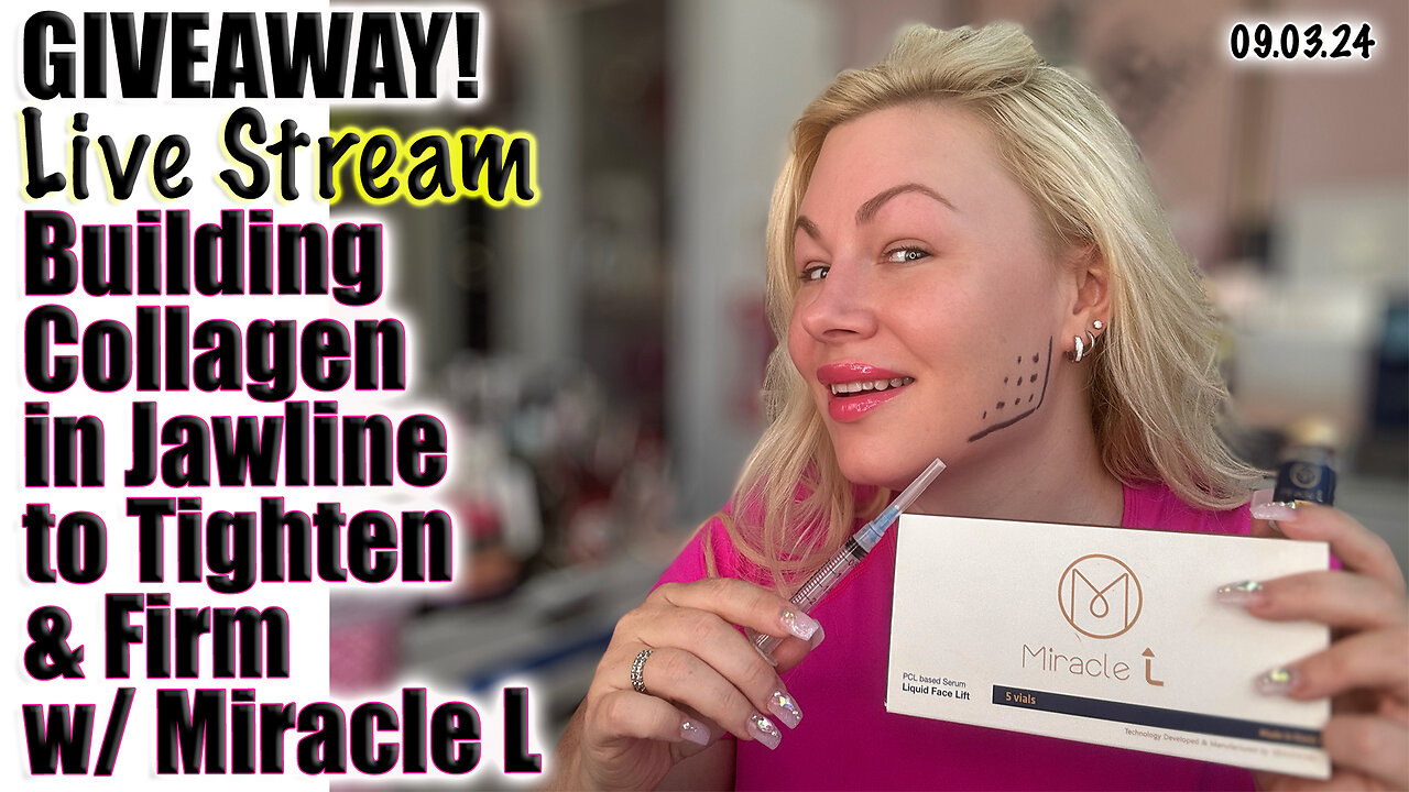 Live Building Collagen in the Jawline with MIracle L, AceCosm! Code Jessica10 saves you money