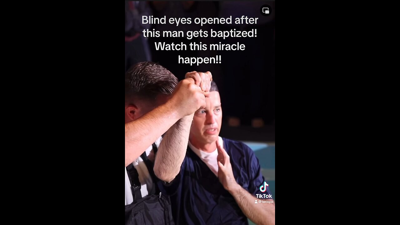 Powerful video of a Blind man healed after being baptized!