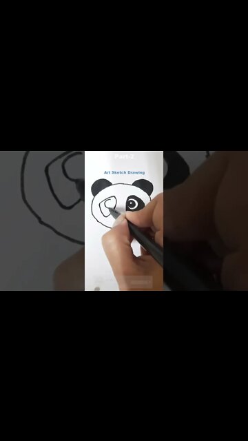 Panda Easy Drawing Tutorial Shorts-2 #drawingshorts #shortdrawingvideo #shorts