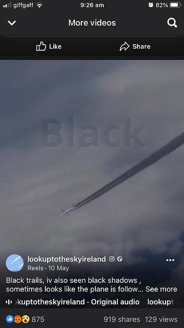 Is there something black being sprayed in the skies ?