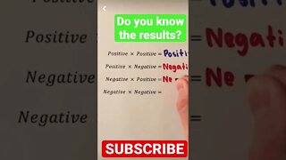 multiplication of positive and negative