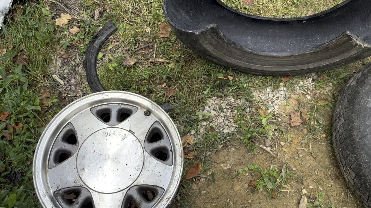 Turning A Tire Into A Chicken Nest 🪺 #ChamberlinFamilyFarms #tire #nest #chickens