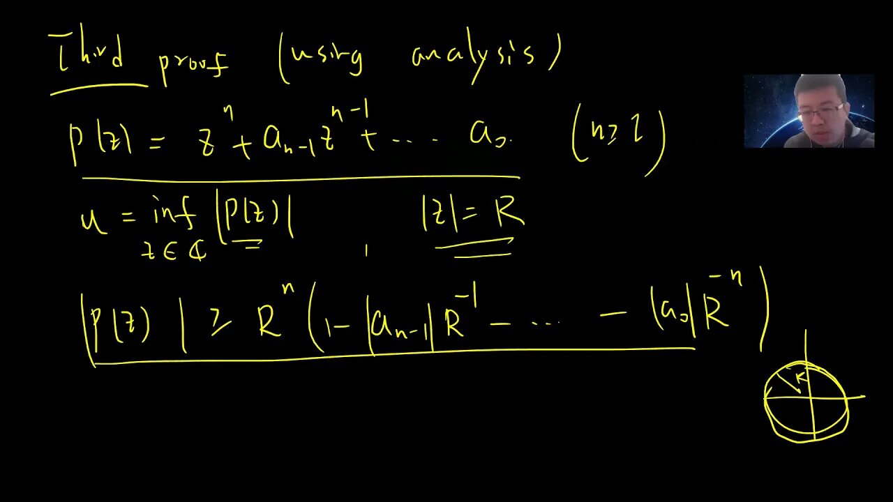 Prove fundamental theorem of algebra by analysis