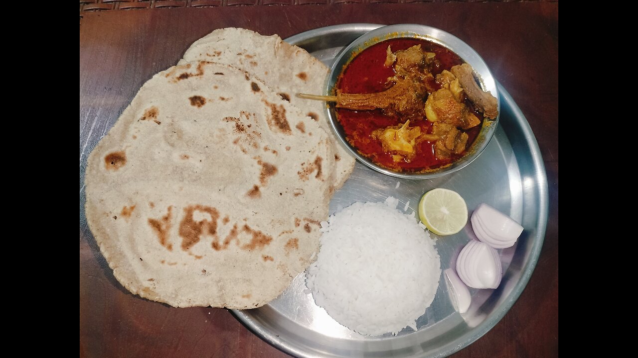 Mutton Curry and Sorghum Bread |