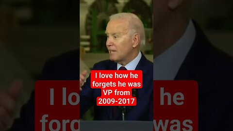 Joe Biden explains wrongdoings of previous administration's, but was VP from 2009-2017! #joebiden