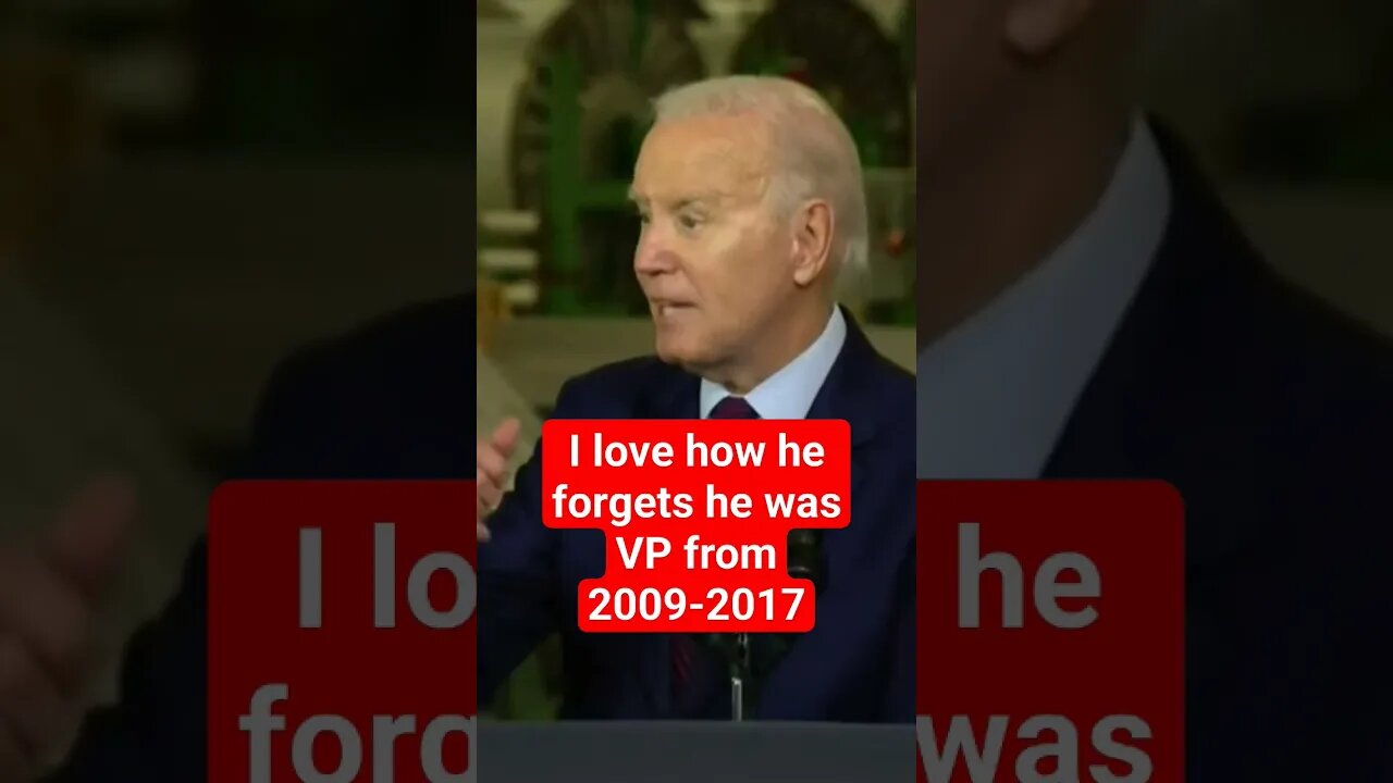 Joe Biden explains wrongdoings of previous administration's, but was VP from 2009-2017! #joebiden