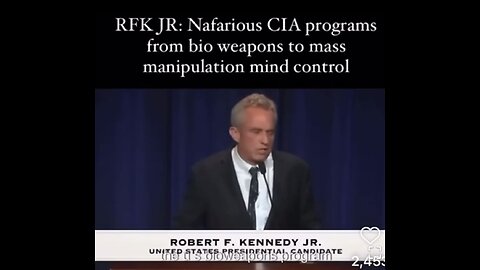 RFK Jr. on the CIA’s bioweapons program.