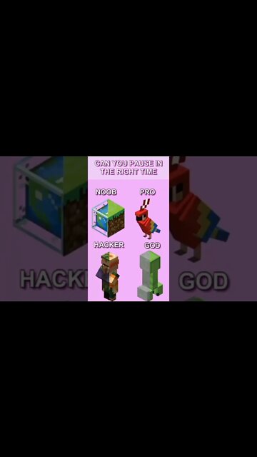 MINECRAFT: PAUSE NO GOD SE TIVER CORAGEM!!! #shorts