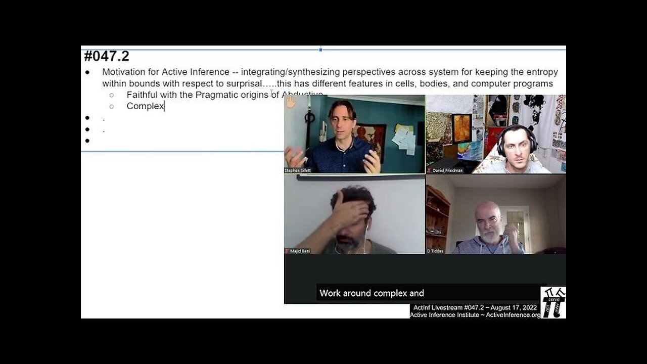 ActInf Livestream #047.2 ~ “Enactive-Dynamic Social Cognition" & “Active Inference and Abduction”