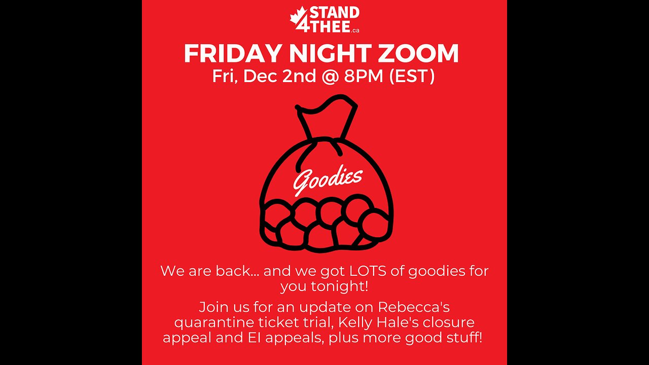 Stand4THEE Friday Night Zoom Dec 2 2022