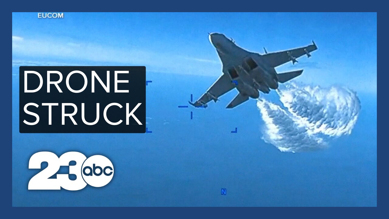 New video of Russian jet encounter with American drone