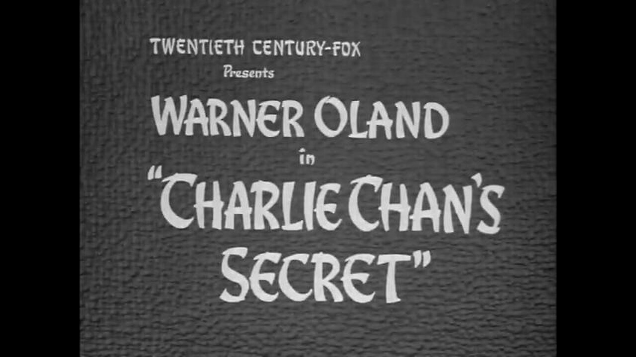 Charlie Chan's Secret (1936) Warner Oland starring as Charlie Chan