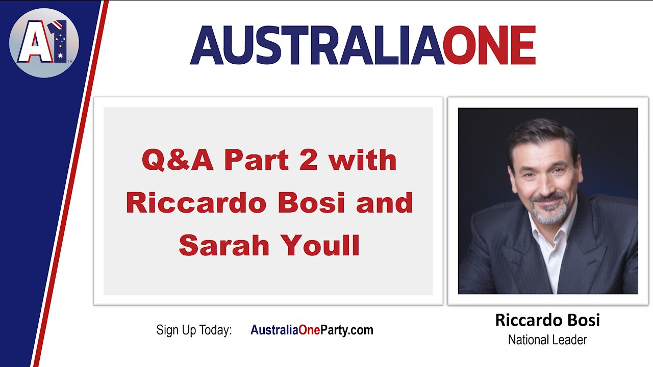 AustraliaOne Party - Q&A Part 2 with Riccardo Bosi and Sarah Youll