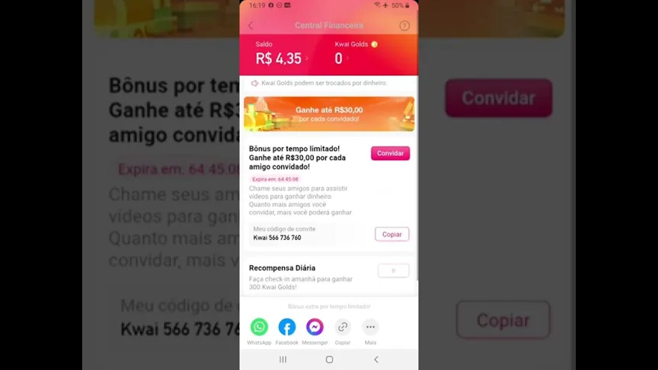 INDIQUE AMIGOS E ASSISTA VIDEOS NO KWAI E GANHE DINHEIRO