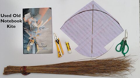 How to Make a Kite from Old Notebook - DIY Kite from Old Notebook With broom sticks