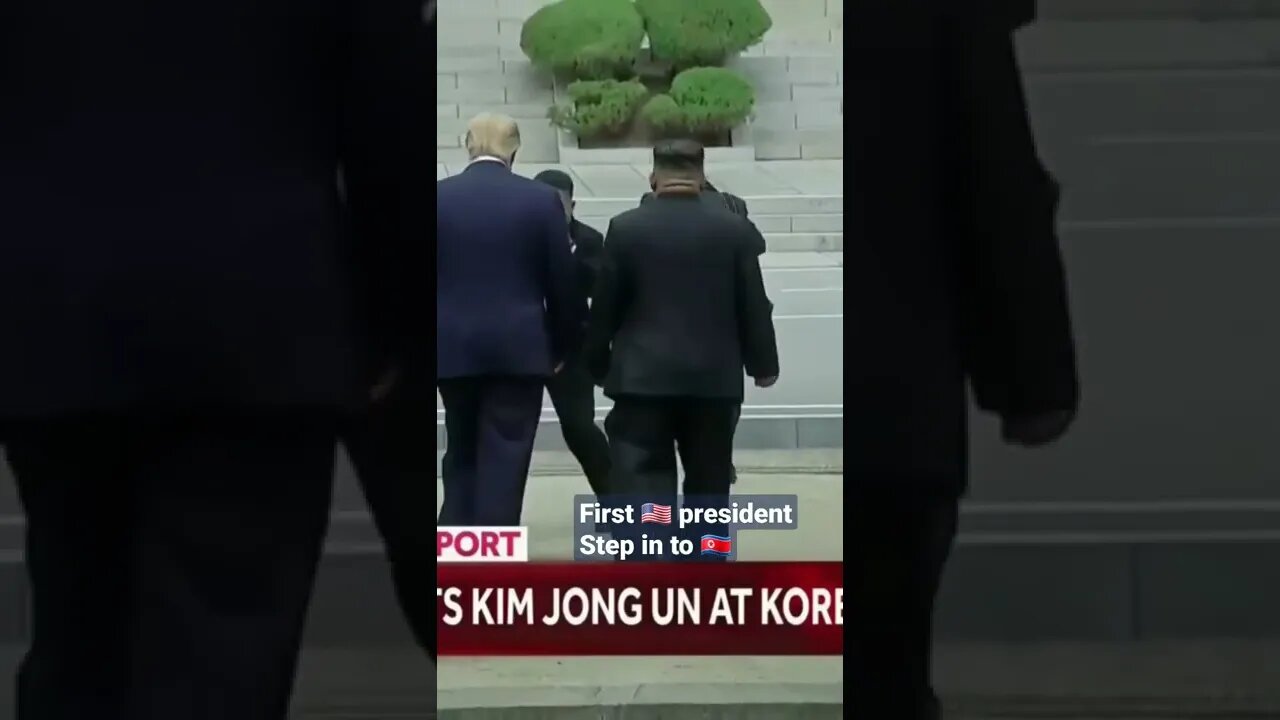 first 🇺🇲 president step in to 🇰🇵