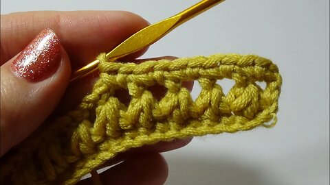 How to crochet triangle stitch short tutorial by marifu6a