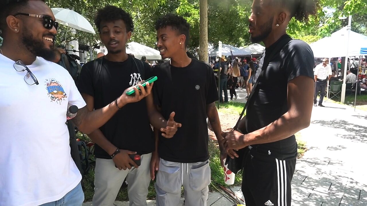 “Biden Is Ass We Starving Out Here” Interview at Trump Miami Indictment