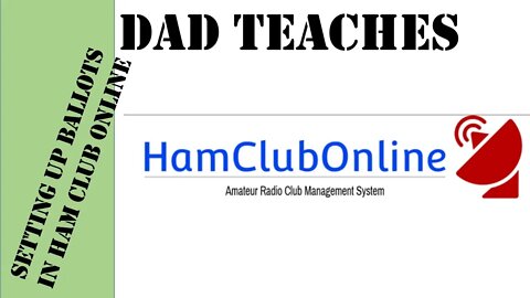 How To - Club Elections setup in HamClubOnline com