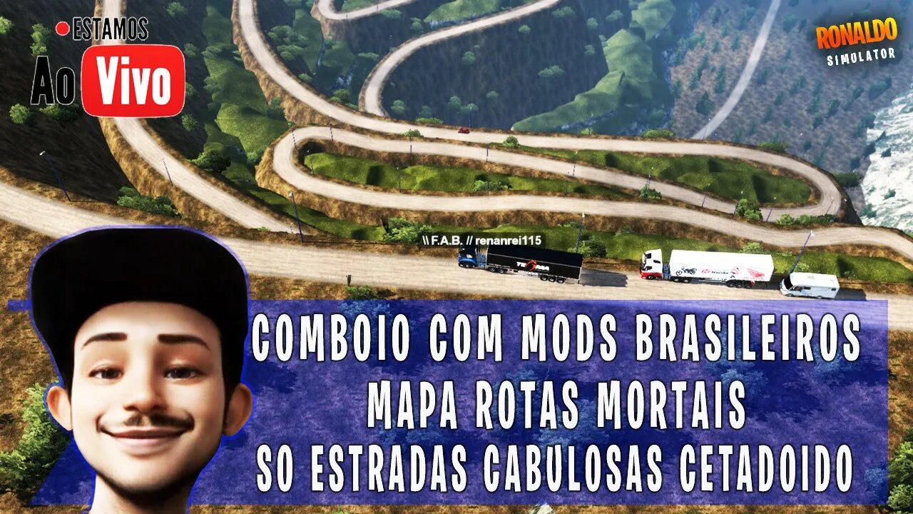COMBOIO COM MODS MAPA ROTAS MORTAIS EURO TRUCK SIMULATOR 2 1.42 BETA