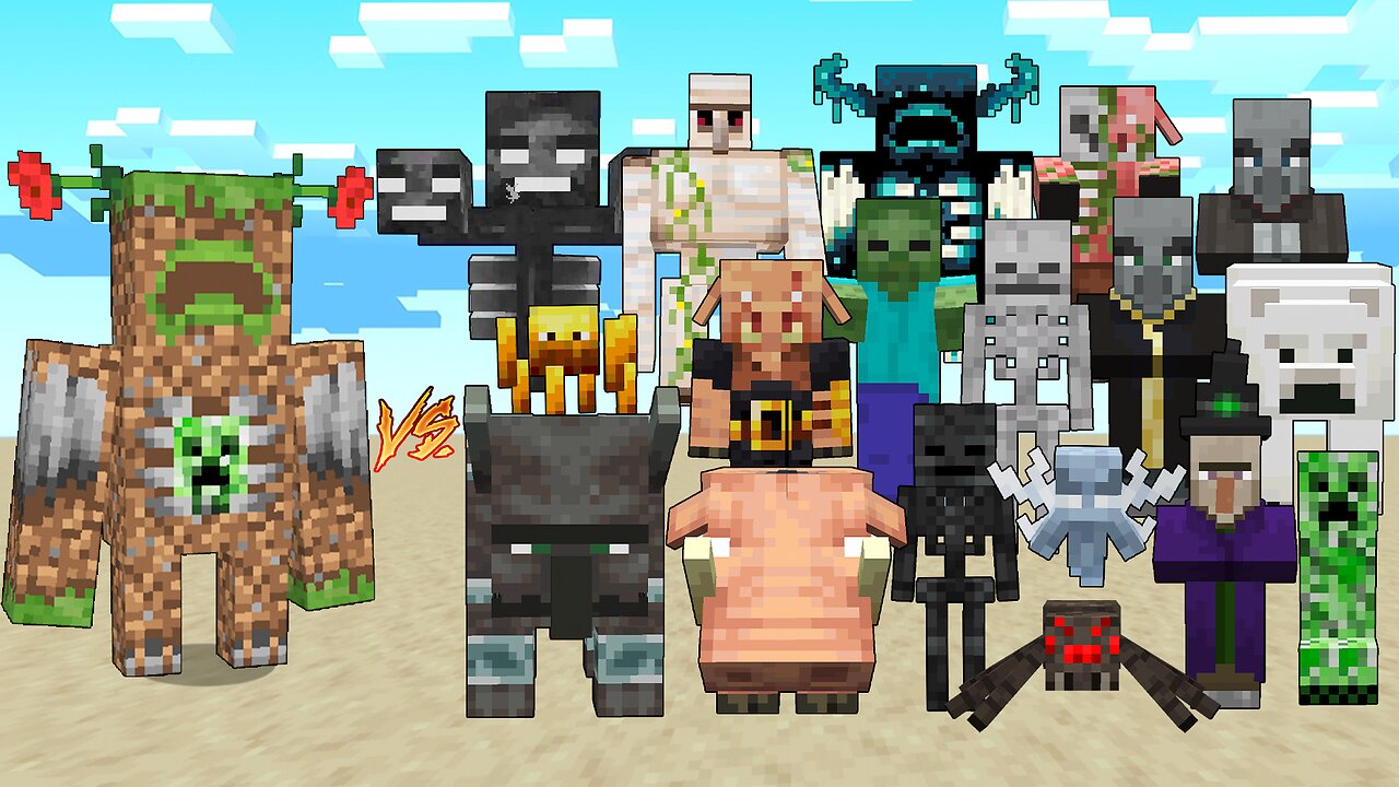 Garden Warden VS All Mobs in Minecraft / Minecraft Mob Battle
