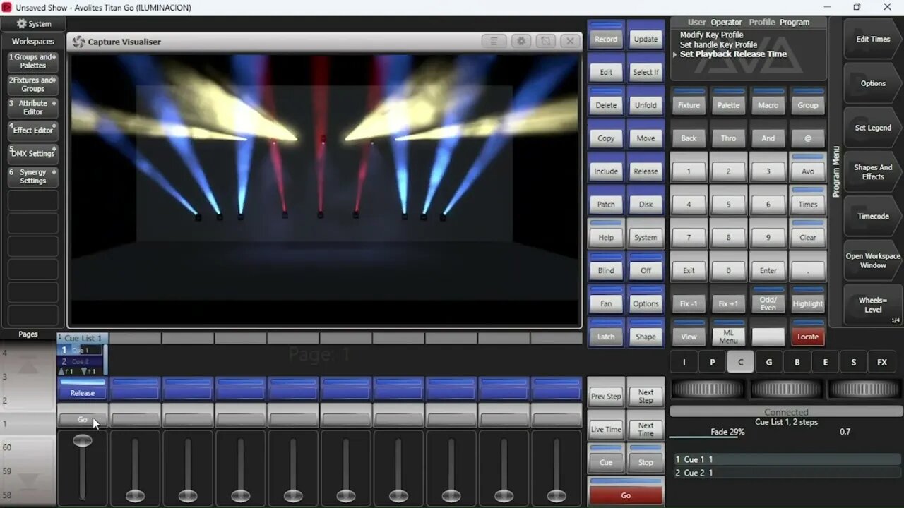 Avolites Titan Go - Key Profile (cambiando comportamiento de botones)
