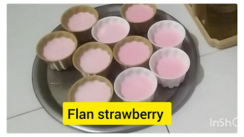 Flan strawberry