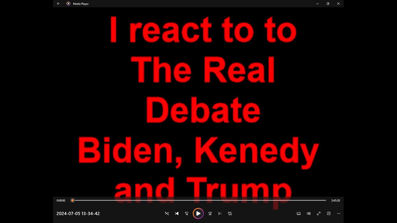 My reaction and commentary on the Debate between Biden, Kennedy and Trump