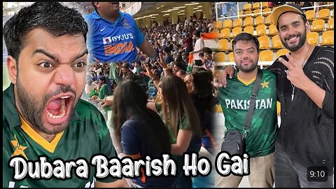 India Vs Pakistan Stadium Me Dekha With Fukra Insaan 😍 | Baarish Ki Waja Se Ab Kal Match Ho Ga 😭 | kon jeety ga match