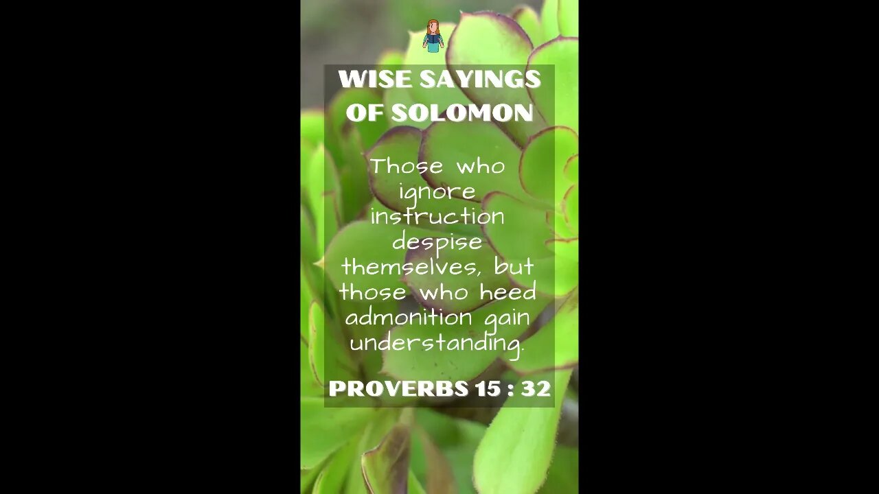 Proverbs 15:32 | NRSV Bible | Wise Sayings of Solomon