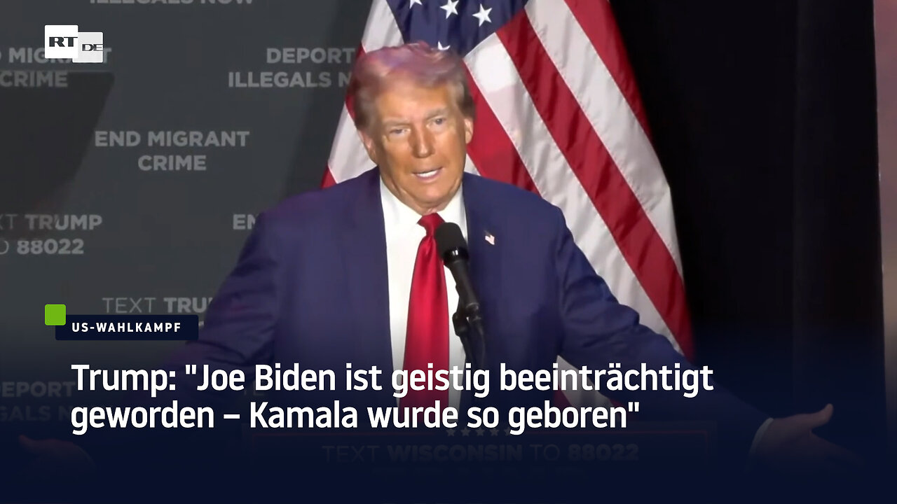 Trump: "Joe Biden ist geistig beeinträchtigt geworden – Kamala wurde so geboren"