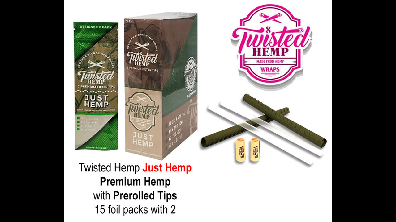 Twisted Hemp Designer Blends Premium Hemp Wraps (Honey Citrus)