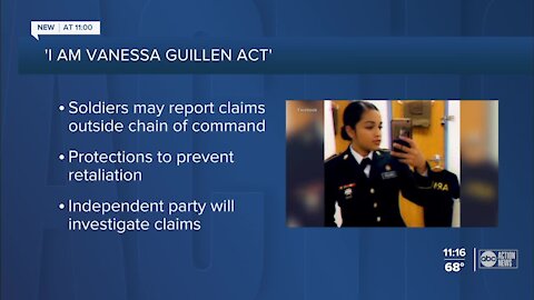 Key parts of 'I Am Vanessa Guillen Act' signed into law