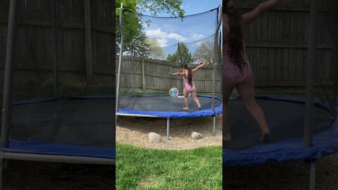 “Dance practice on the trampoline.”