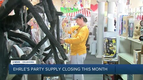 Ehrle's Party Supply Closing This Month