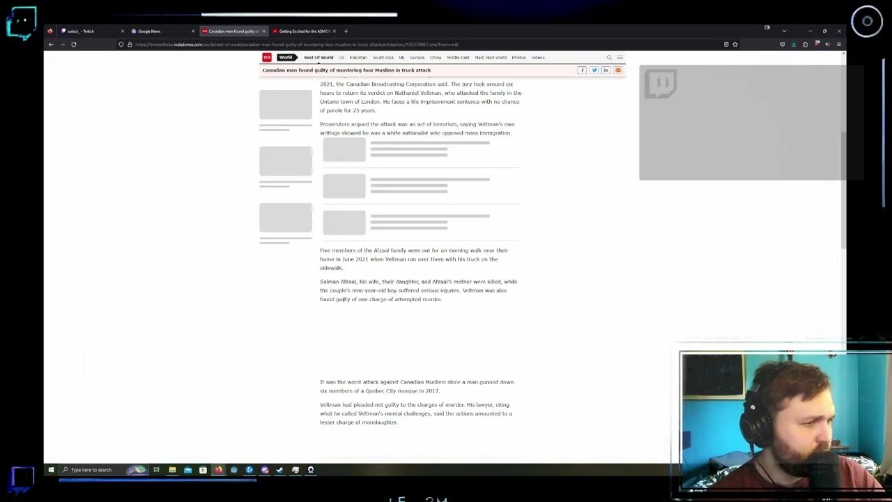 22 Year Old Canadian found GUILTY of Murduring Muslims