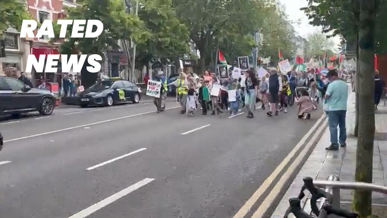 Pro-Palestine Supporters Rally in Cork, Ireland